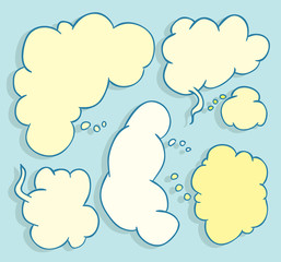 speech bubbles collection, vector illustration.