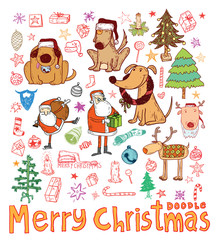 Doodle Christmas element. vector illustration.