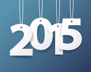 Obraz na płótnie Canvas Vector Modern red simple Happy new year 2015 card.