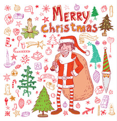 Doodle Christmas element. vector illustration.
