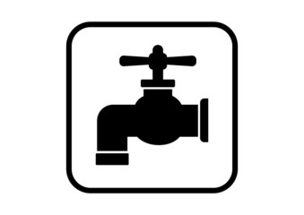 Faucet icon on white background