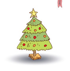 Christmas tree. vector illustration.