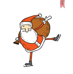 Obraz premium santa claus Christmas. vector illustration.