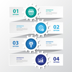 Design clean flat long icon banners template/graphic or website