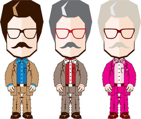 Big Head professor vector