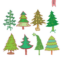 Fototapeta premium Christmas tree. vector illustration.