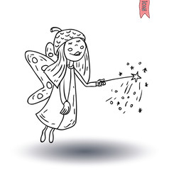 fairie. vector illustration.