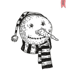 snowman. vector illustration.