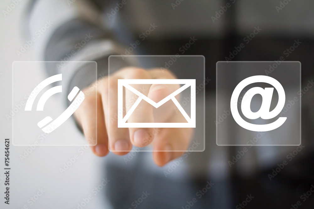 Aufkleber business set button web messaging mail sending icon sign