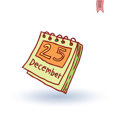 Paper december calender, vector illustration