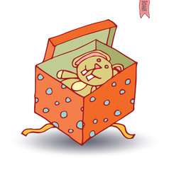 present icon, vector illustration.