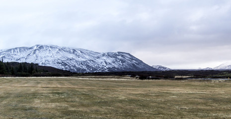 &THORN;ingvellir National Park landscape in Iceland