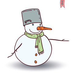 snowman. vector illustration.
