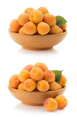 apricot on white background