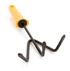 garden rakes isolated on white