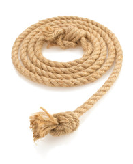 ship rope on white