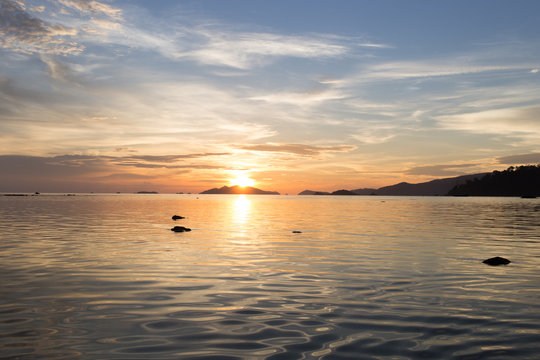Beautiful sunset on the beach