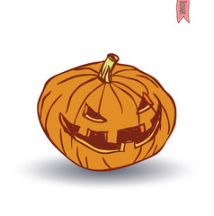 Jack O Lantern halloween pumpkin. vector illustration