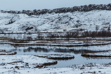 Landscape and Silfra in Iceland