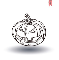 Jack O Lantern halloween pumpkin. vector illustration