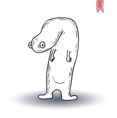 cartoon monster. vector illustration