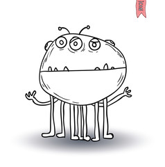 cartoon monster. vector illustration