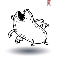 cartoon monster. vector illustration