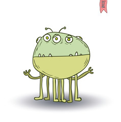 cartoon monster. vector illustration