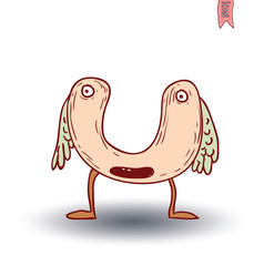 cartoon monster. vector illustration