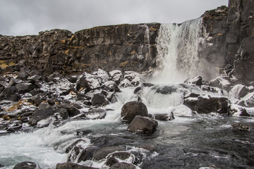 Oxararfoss Waterfall in Iceland