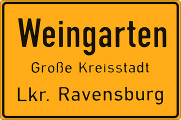 Weingarten - Ortsschild