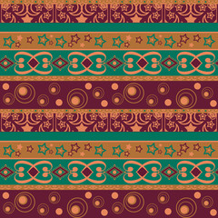 Seamless pattern ornamental geometric elements background