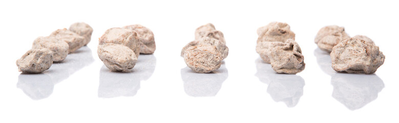 Salted tamarind fruit over white background 