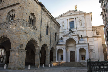 Fototapeta na wymiar Palazzo della Ragione, Duomo , Cappella Colleoni