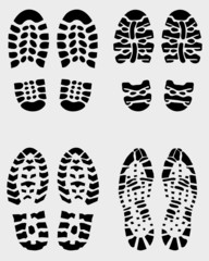 Various prints of shoes, vector Illustration