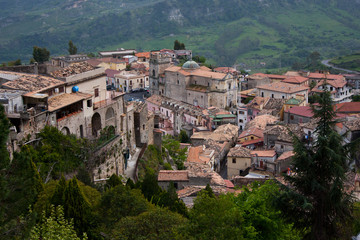 Fototapeta na wymiar Typical Calabrian countryside hinterland