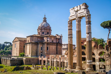 Fototapeta na wymiar Forum romain, Rome