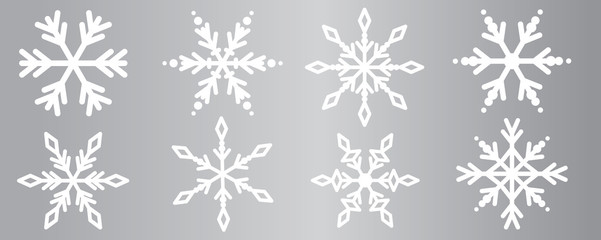 Naklejka na ściany i meble snowflakes, winter, white