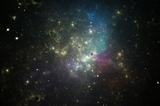 Image of stars and nebula clouds in deep space