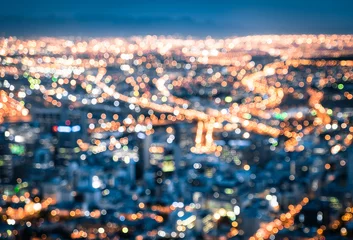 Foto auf Acrylglas Bokeh der Skyline von Kapstadt vom Signal Hill nach Sonnenuntergang © Mirko Vitali