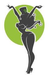 Saint Patrick day pinup girl