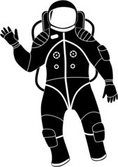 Astronaut in a space suit clip-art