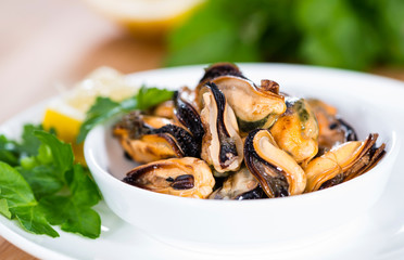 Tasty Mussels (close-up shot)