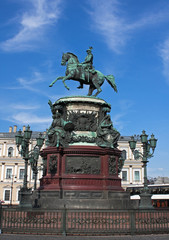 Fototapeta na wymiar Monument to Nicholas I, Saint Petersburg