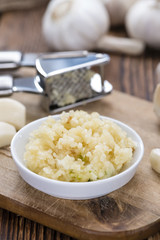 Portion of Crushed Garlic