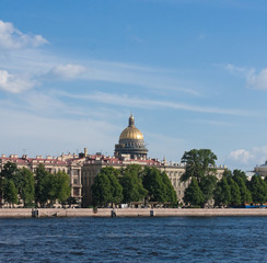 Neva River and St. Isaac's Cathedral, Saint Petersburg 