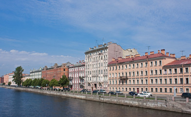 Fototapeta na wymiar Fontanka River, Saint Petersburg, Russia