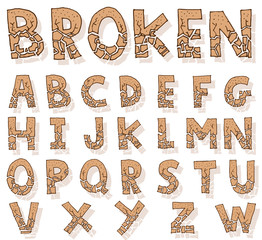 Naklejka premium Hand drawn alphabet. vector