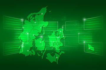 Denmark Map World map News Communication green