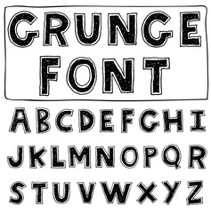 Hand drawn alphabet. vector